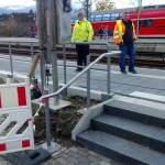 Bahnsteiggeländer feuerverzinkt und farbbeschichtet am Bahnhof in Roth