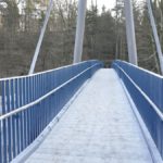 Brückengeländer für Fußgängerbrücke über die Mulde mit Edelstahlhandlauf
