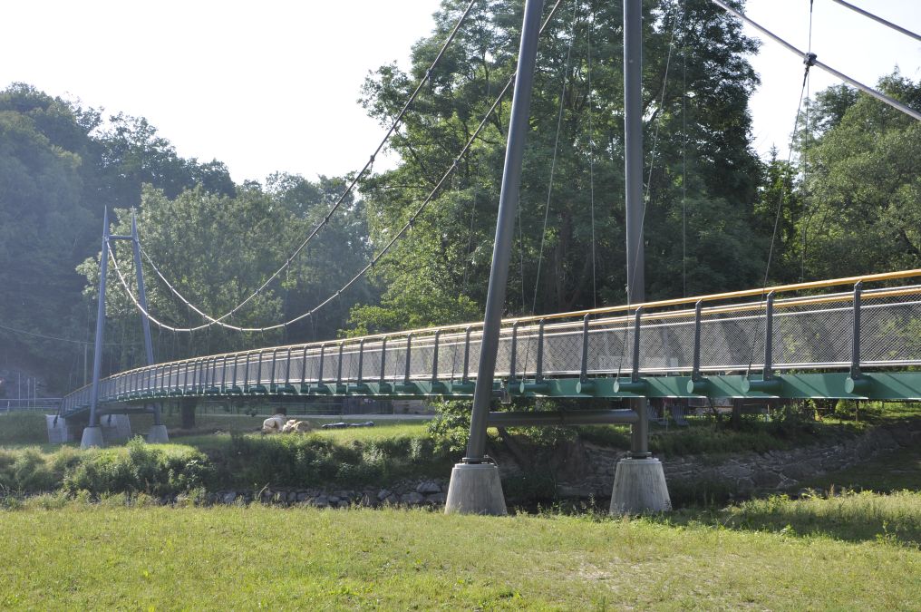 Brückengeländer Chemnitztalradweg mit Edelstahlnetzfüllung