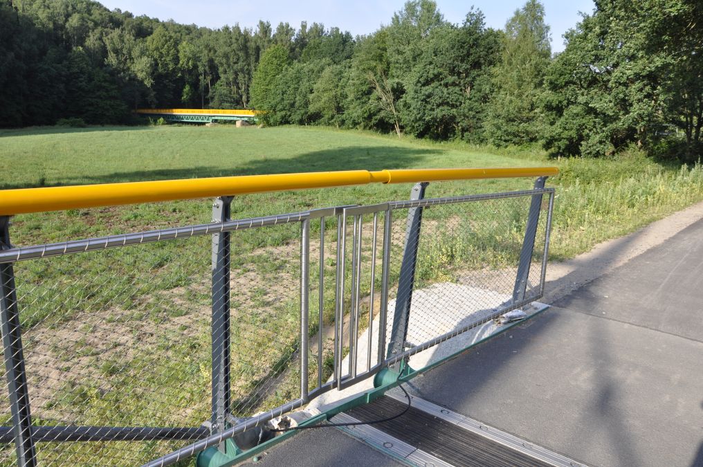 Brückengeländer Chemnitztalradweg mit Edelstahlnetzfüllung