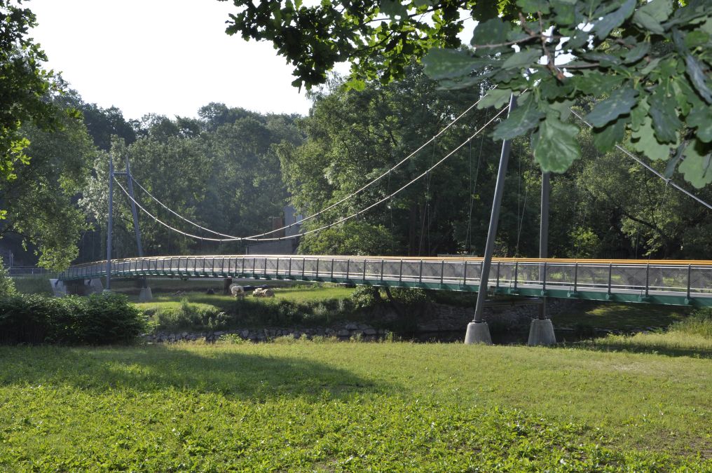 Brückengeländer Chemnitztalradweg mit Edelstahlnetzfüllung